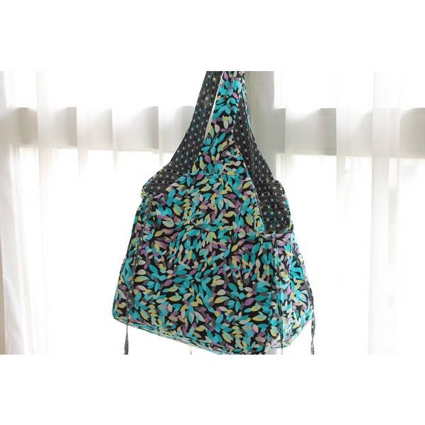 Borsa Jane reversibile fogliame turchese per la vendita all'ingrosso da parte di Sabrina Trefle