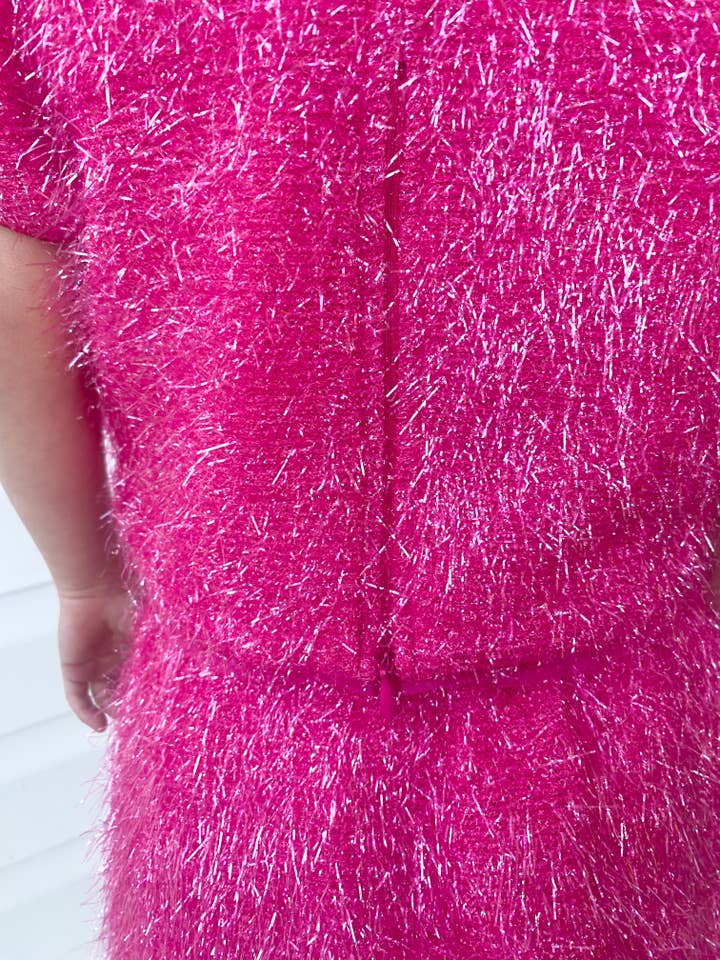 Three Wildflower Designs - Wholesale Top & Skirt Set - Kids - Pink Sparkle Tinsel Set
