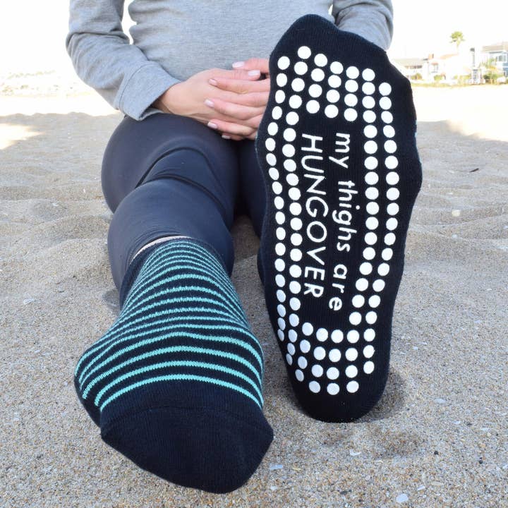 Life by Lexie - Wholesale Socks - Women's - My Thighs Are Hungover Sticky Socks1