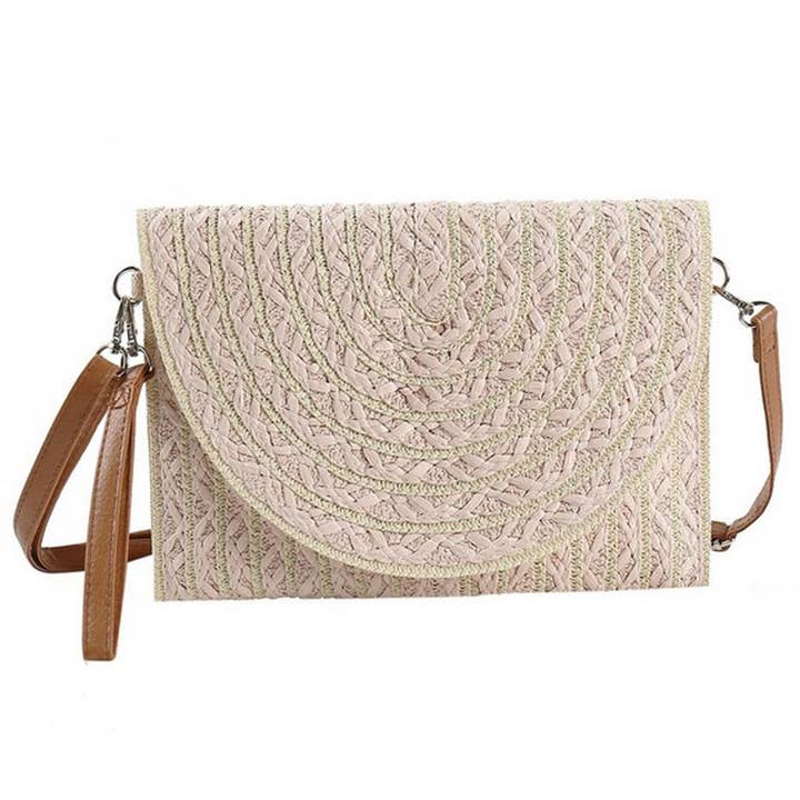 3AM BY H&D ACCESSORIES - Vente Pochette – femme - POCHETTE ET SAC À BANDOULIÈRE EN PAILLE BICOLORE À RAYURES1