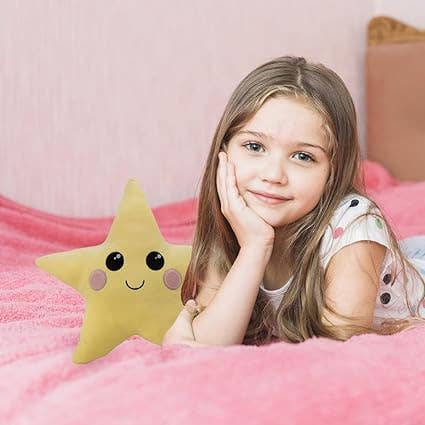 KINREX – Großhandel Kuschel-/Plüschtier – Kind & Baby – Gelbes, sternförmiges Plüschtier, 13,5 x 16,5 Zoll4