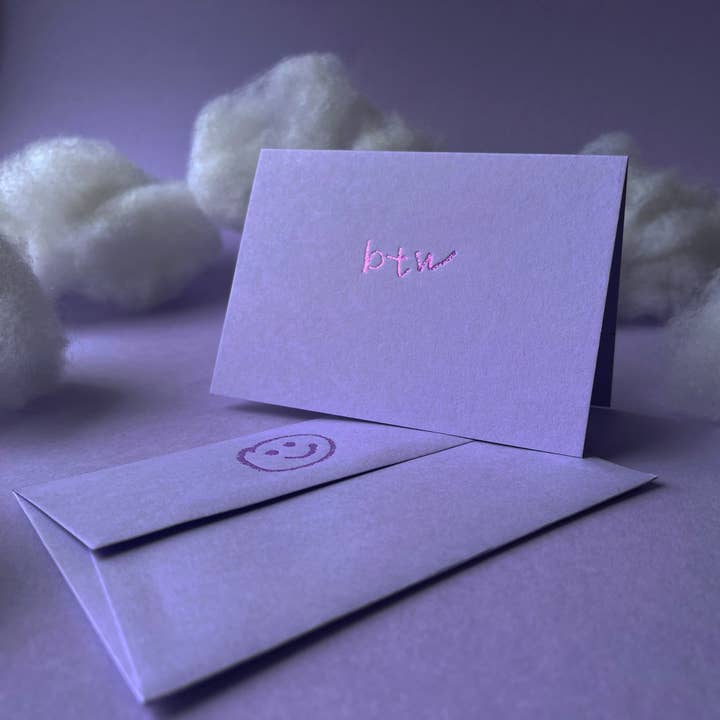 btw - Hand Foiled Card for wholesale by Text From A Friend