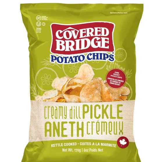 Covered Bridge - Wholesale Chips - 170g Creamy Dill Chips0