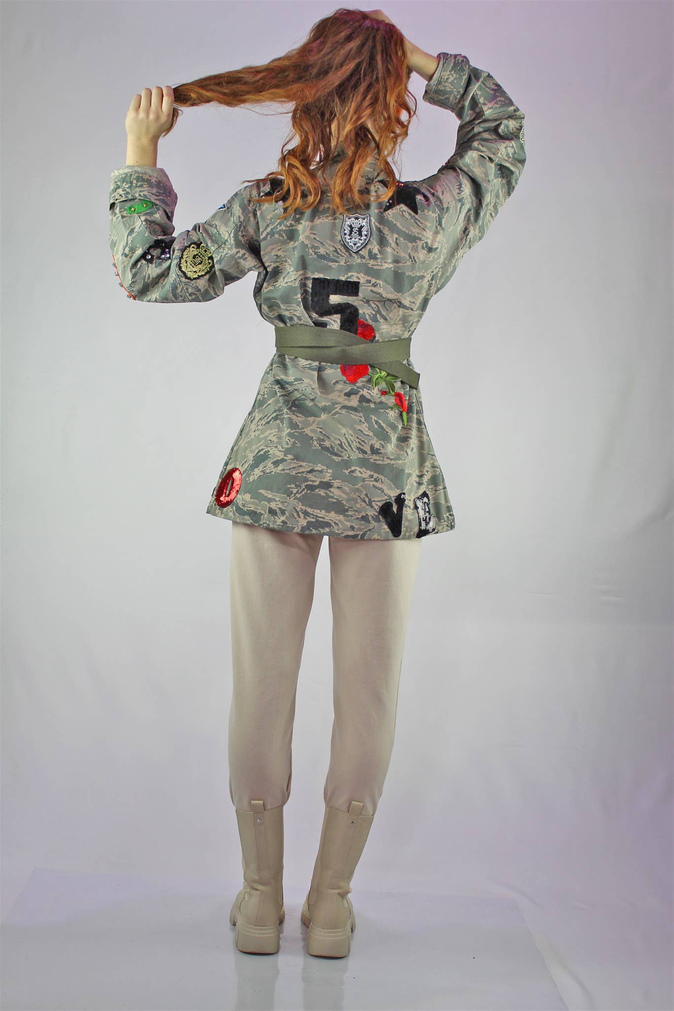 apiedinudinelparco - Wholesale Jacket - Women's - ABU USAF JACKET 2000s CUSTOM PATCH GLITTER CAMOUFLAGE LUXURY8