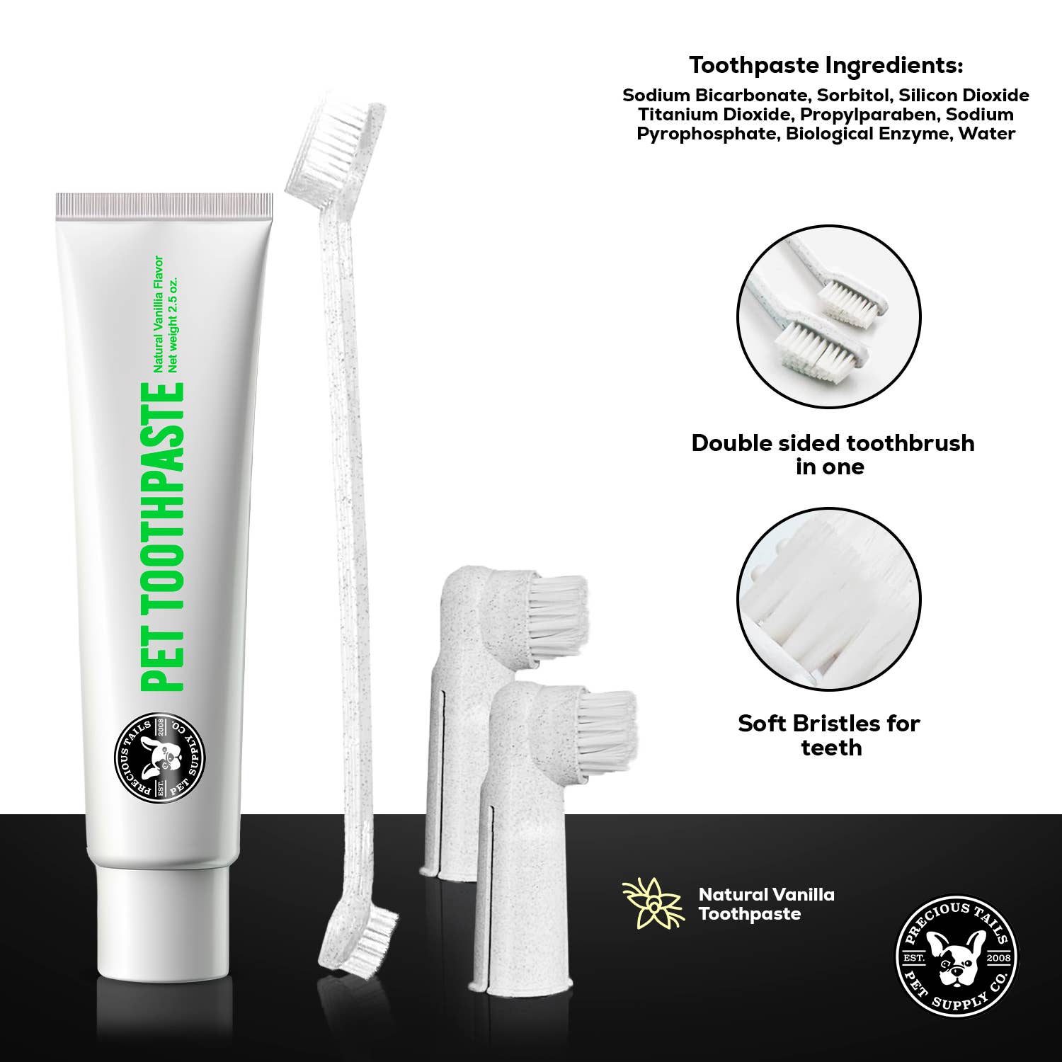 Precious Tails - Wholesale Pet Grooming Aid - Dog - P.T. Supply Co. Eco-Friendly Pet Dental Care Kit1