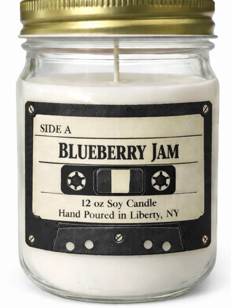 Blueberry Jam|Vintage Blue Berry Soy wax scented Mason Jar for wholesale by Flame Craft Candles