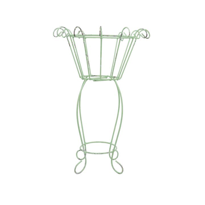 Dalhart Farmhouse Iron Planter Garden Basket-10x15 in-Green for wholesale by My Amigos Imports