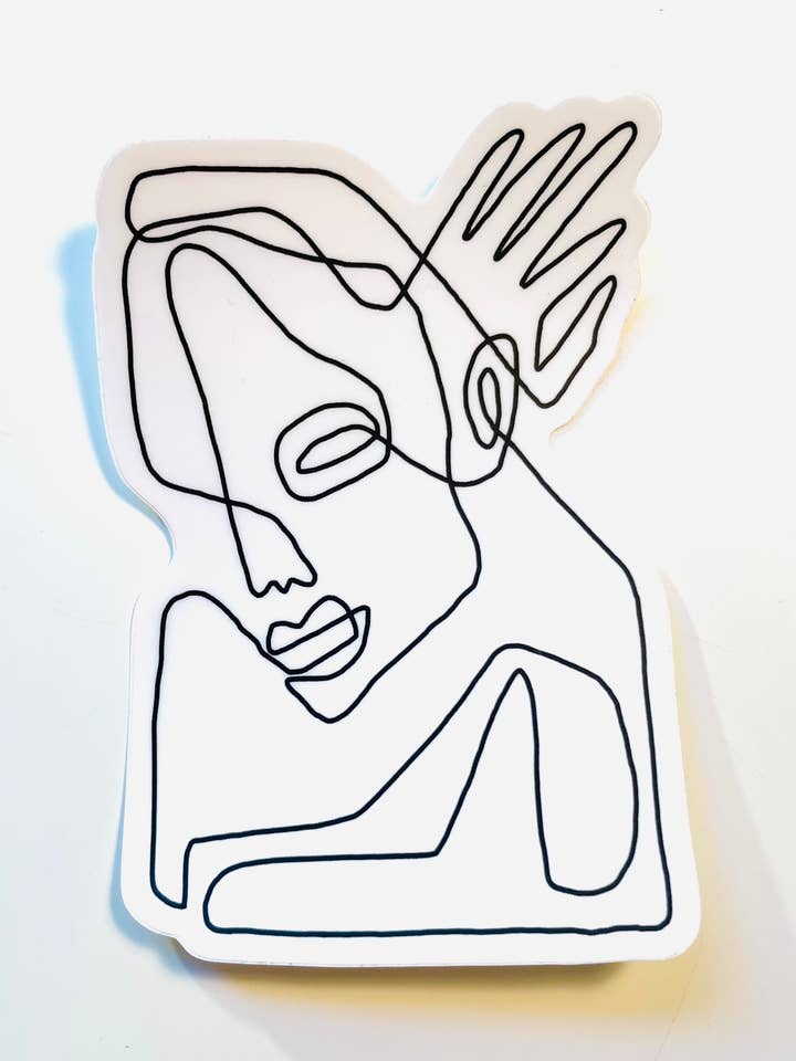 Shapeshifter Sticker voor wholesale door Mercedes Tabish Illustration