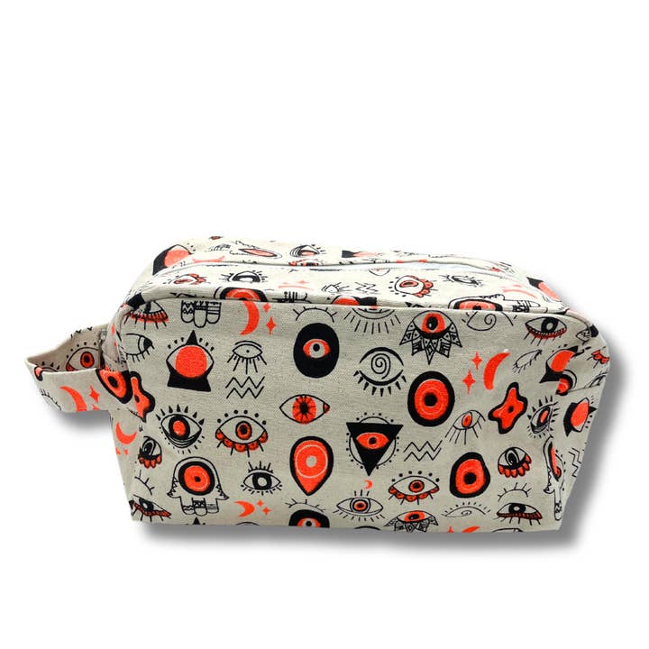4x Medium Toiletry Bag - Multi-Eyes 27x11x14 cm for wholesale by AW Artisan