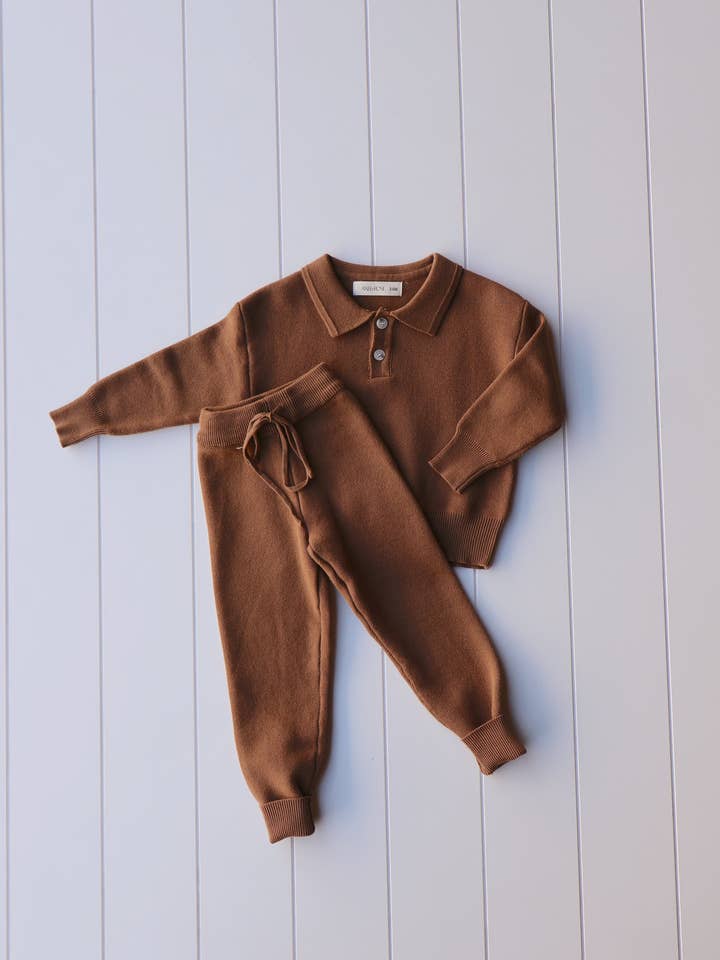 Chocolate Brown Collar Set for wholesale by Axel & Rose