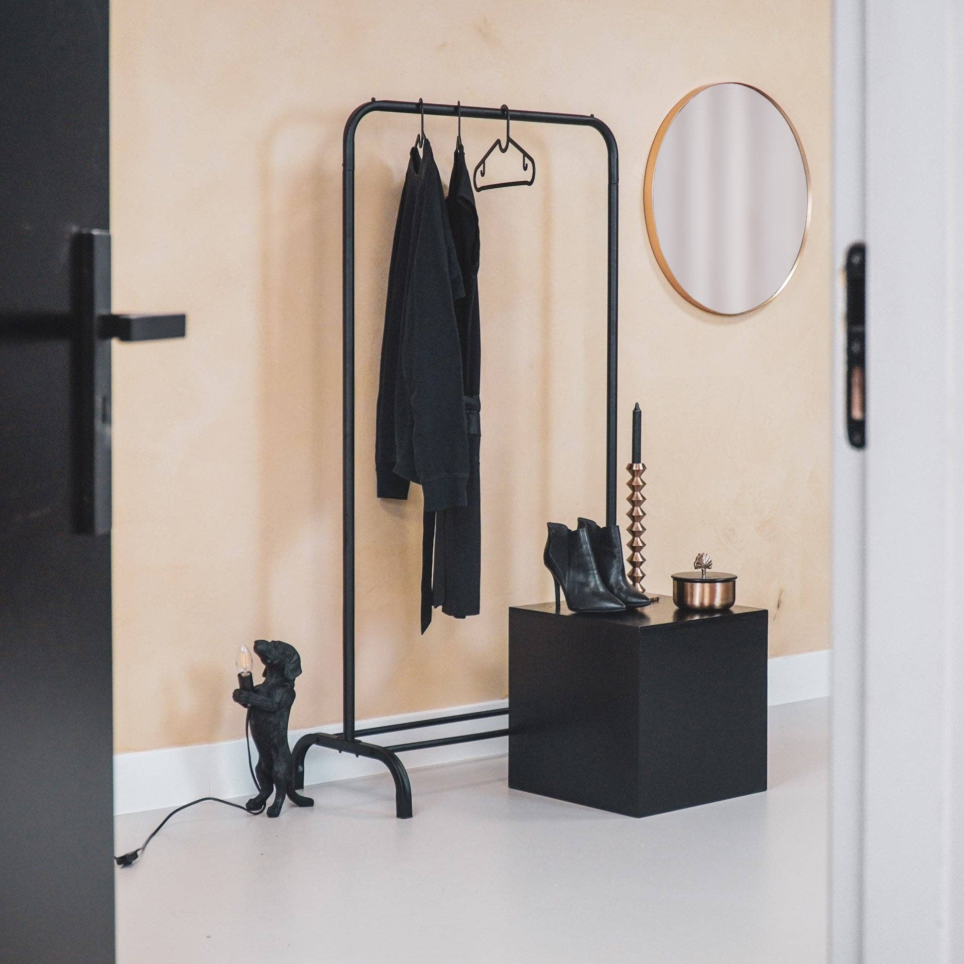 Housevitamin bv - Wholesale Coat Rack - Clothrack - Metal - Black - 80x40x150cm6