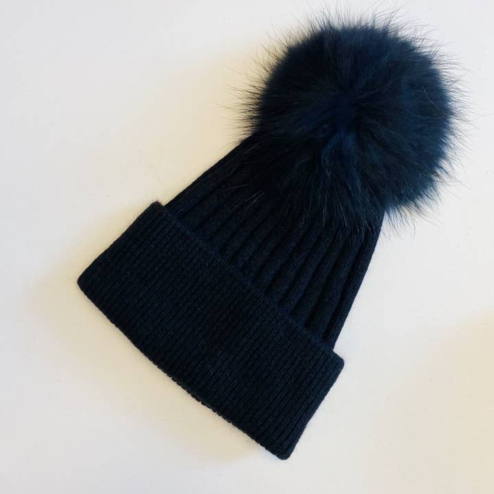 Ellison+Young - Wholesale Beanie - Women's - Pure Angora Genuine Fur Luxe Beanie