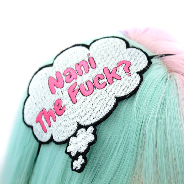 Nani The Fuck Anime Headband Manga Lovers Weeb Gift For Her for wholesale by Kawaii Hair Candy