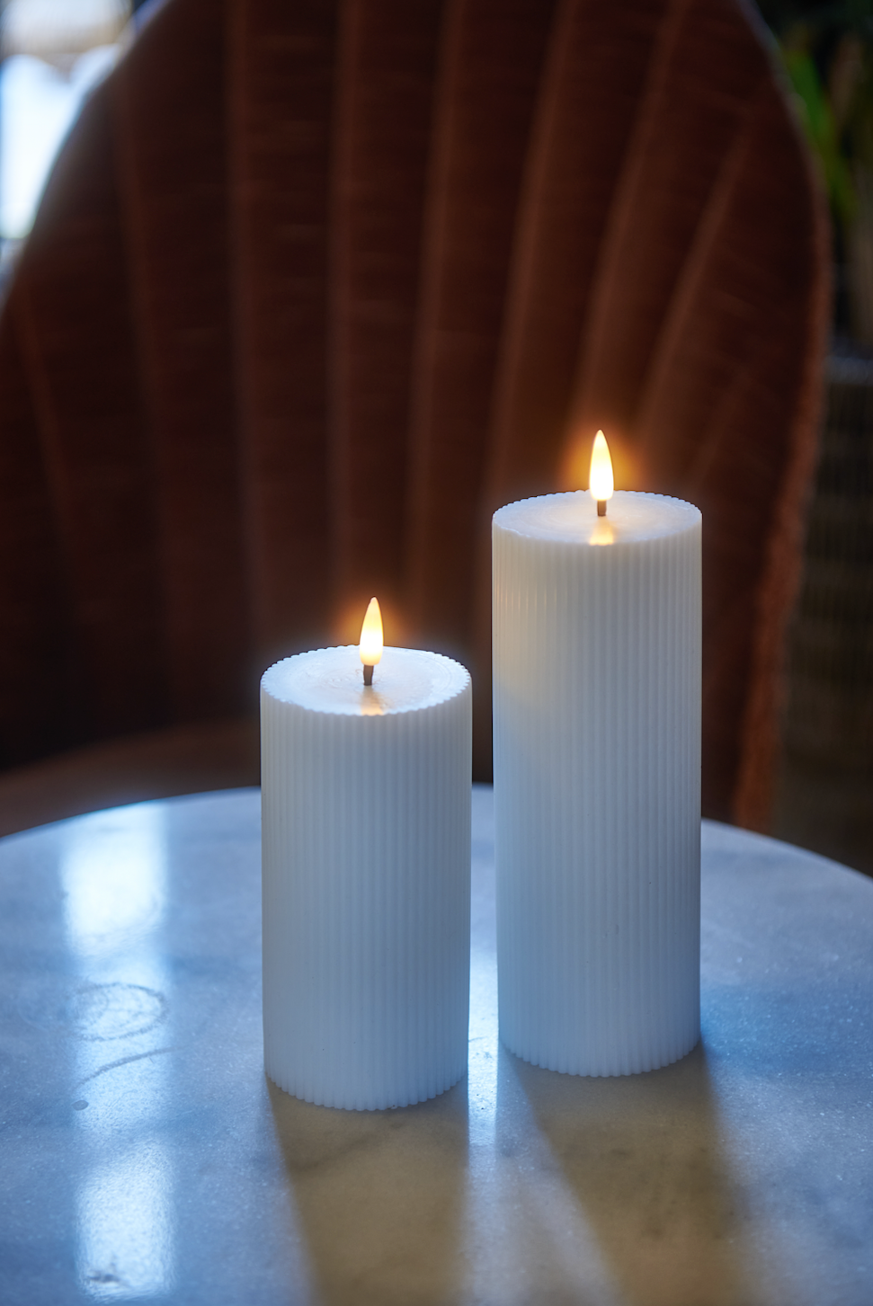 Lumina Of London AU - Wholesale Flameless candle - Ribbed Pillar Candles2