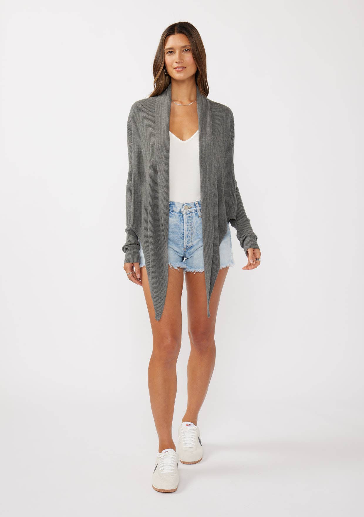 Lovestitch - Wholesale Cardigan - Women's - Waffle Knit Long Sleeve Tie Front Cardigan27