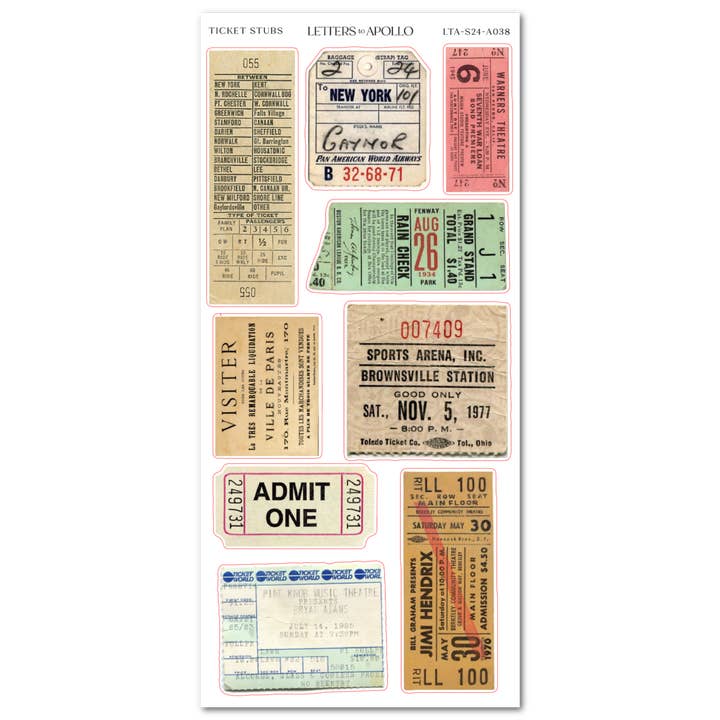 TICKET STUBS 2 for wholesale by Letters to Apollo