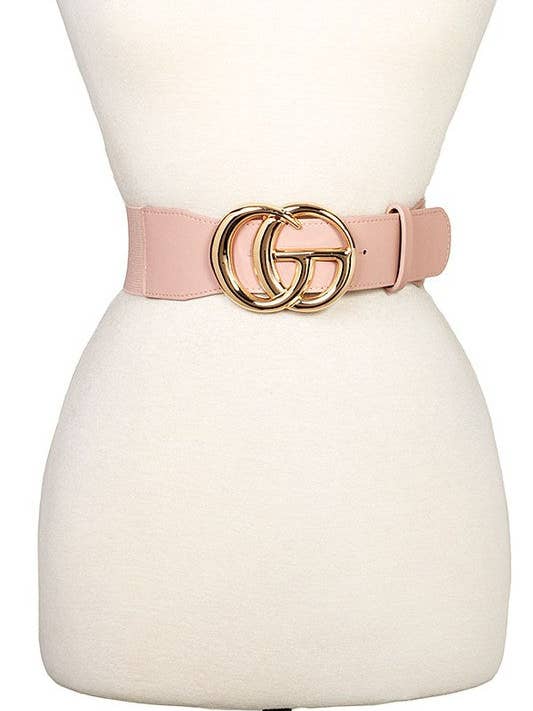 Effen modieuze stretchriem met gesp voor wholesale door Andrea Bijoux