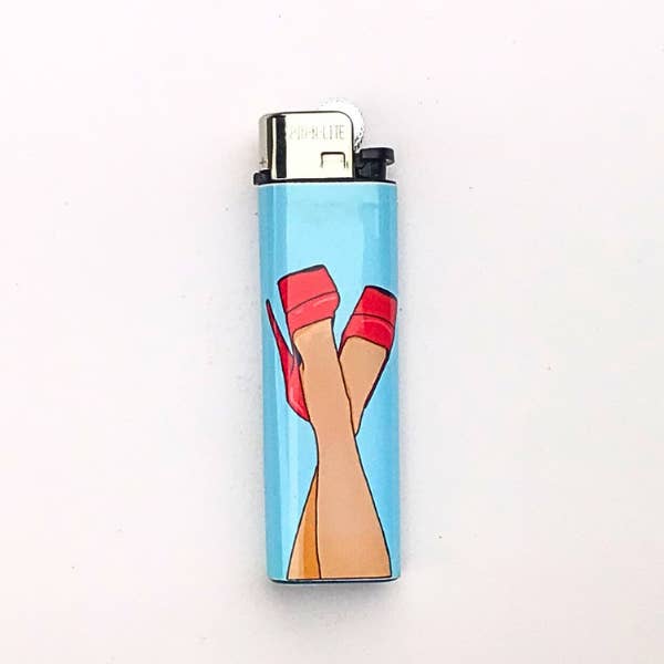 Roter Stiletto Handgefertigtes Kunstfeuerzeug für den Großhandel von Vivrant Vixen