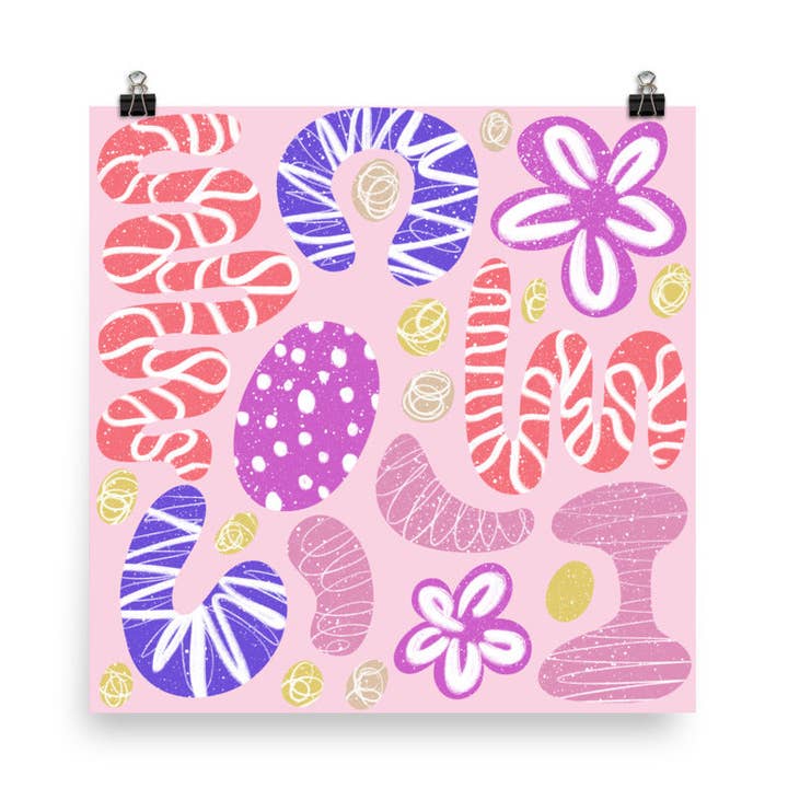 Scarabocchi rosa per la vendita all'ingrosso da parte di Home with Lola