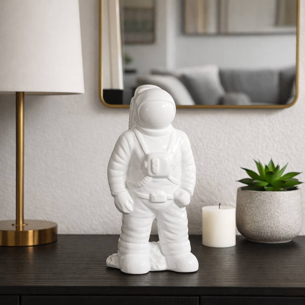Sagebrook Home - Wholesale Decorative Figurine - Decorative Figurine - White Ceramic Modern Astronaut, 12 in.2