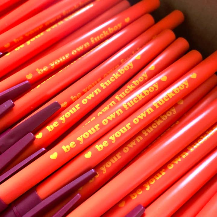 Be Your Own Fuckboy Ballpoint Pen for wholesale by Krystan Saint Cat
