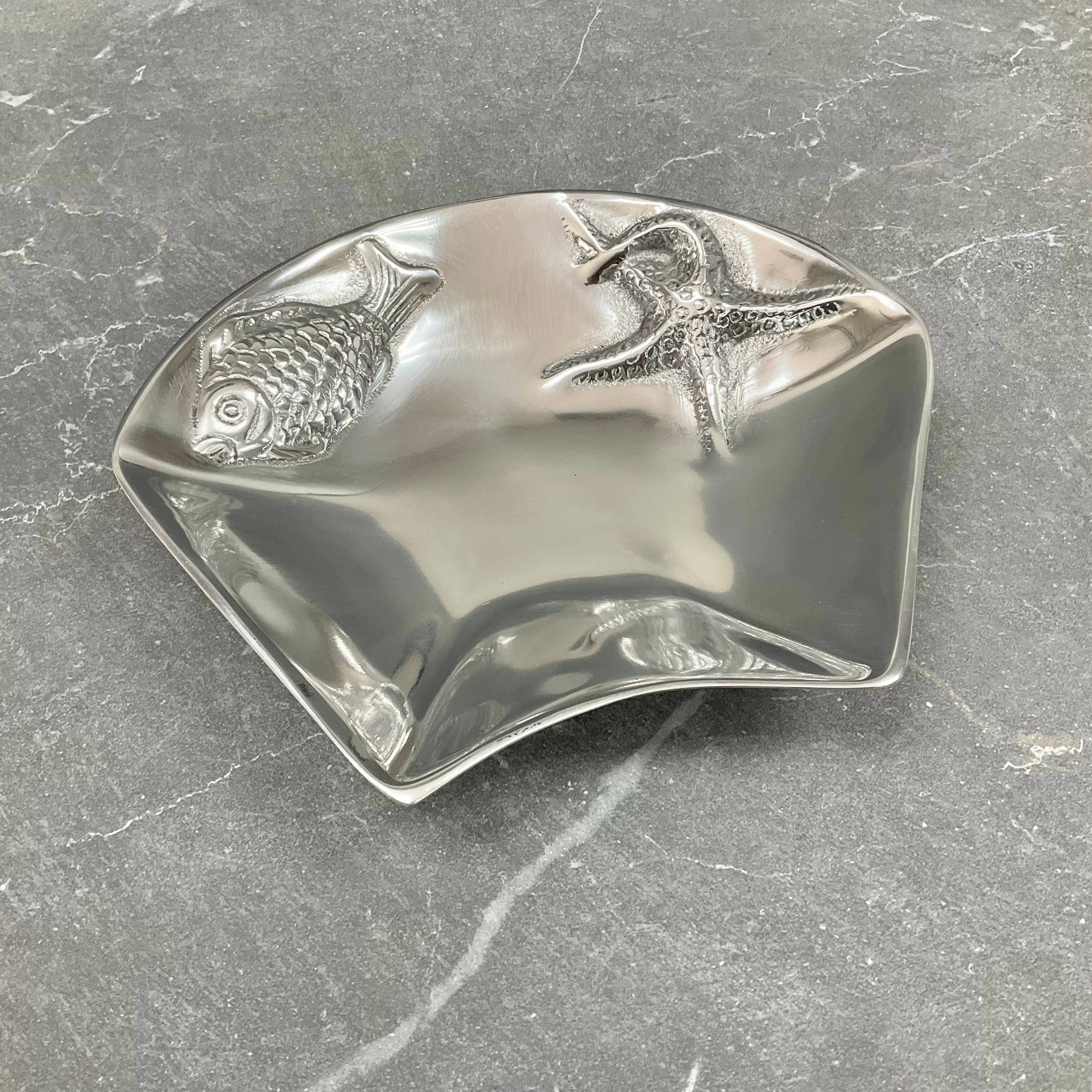 India Handicrafts Inc – wholesale Decorative plate/dish/bowl – Alum Star Fish Dish1