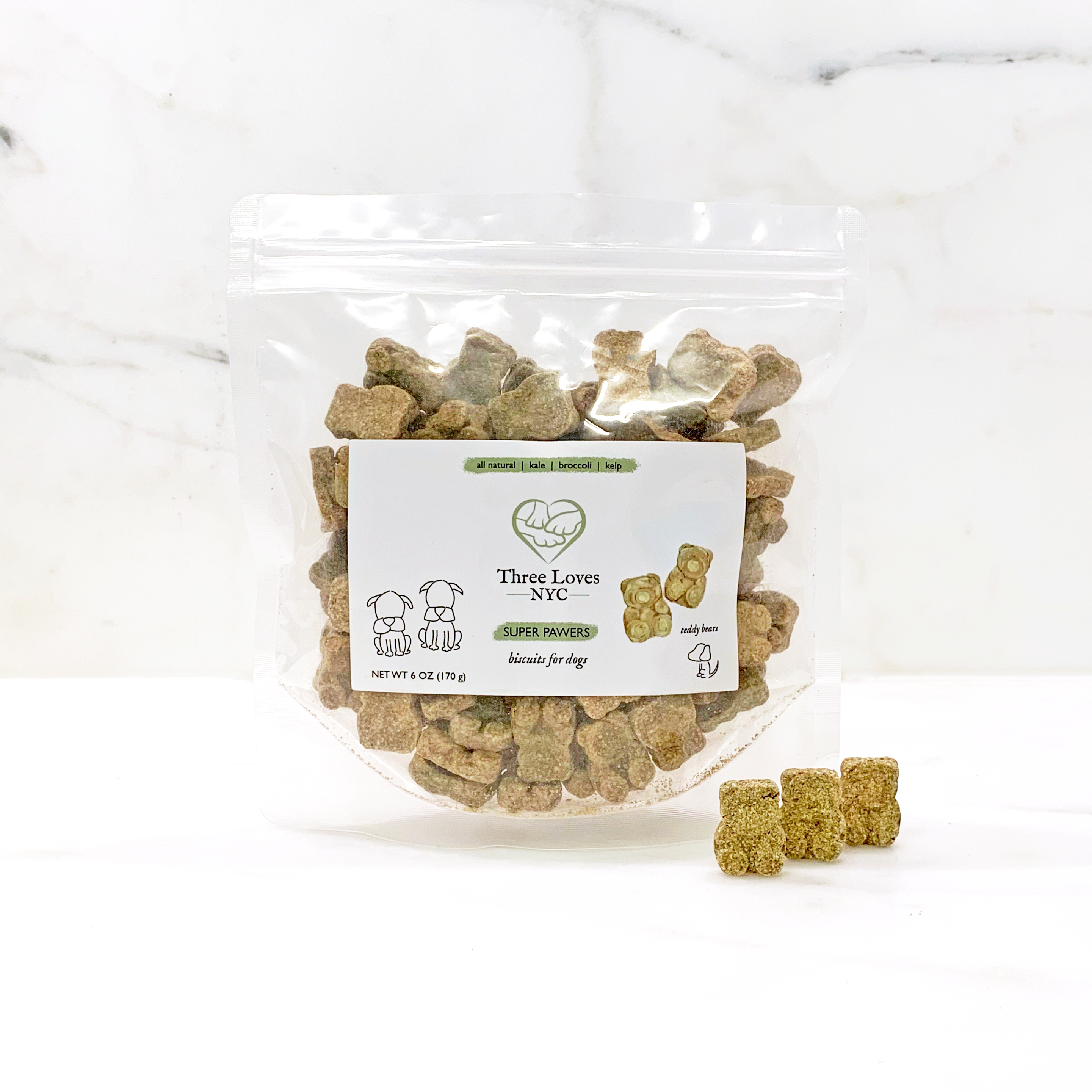 Three Loves NYC – Großhandel Leckerlis – Hund – Super Pawers - Teddybären - 6 oz1