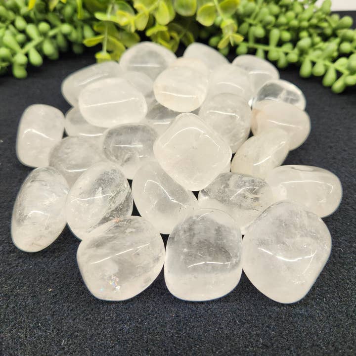 Meraki Gemstones - Wholesale Spiritual Stone/Crystal - Clear Quartz (1kg/2.2 lbs.) Tumbled Stones Approx. 30-35mm