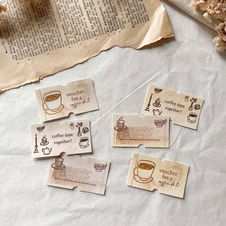 Kaffedejt Biljetter Klistermärke för wholesale av samesjournal