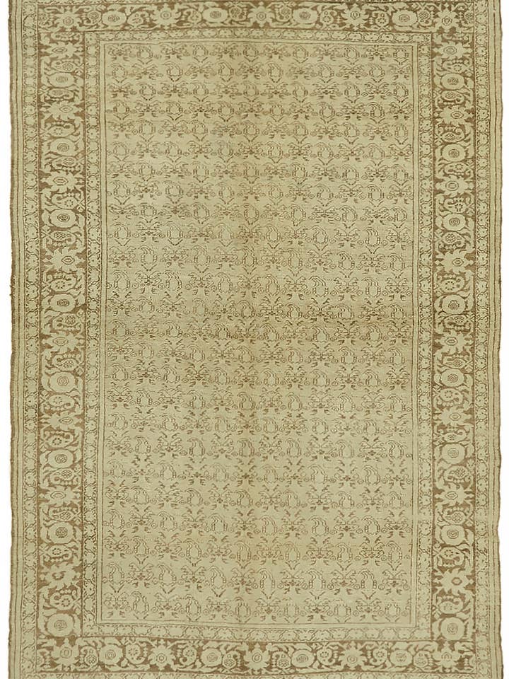 Tapis de grande taille fait main beige 7x10 - 44421 pour la vente par RUG N CARPET