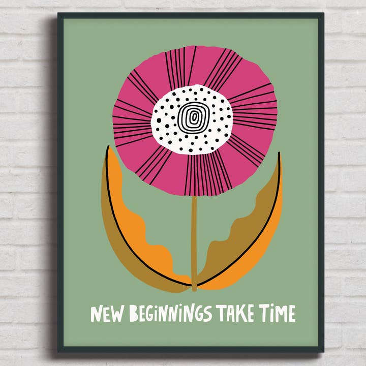 New Beginnings Art Print for wholesale by Julz Clementine