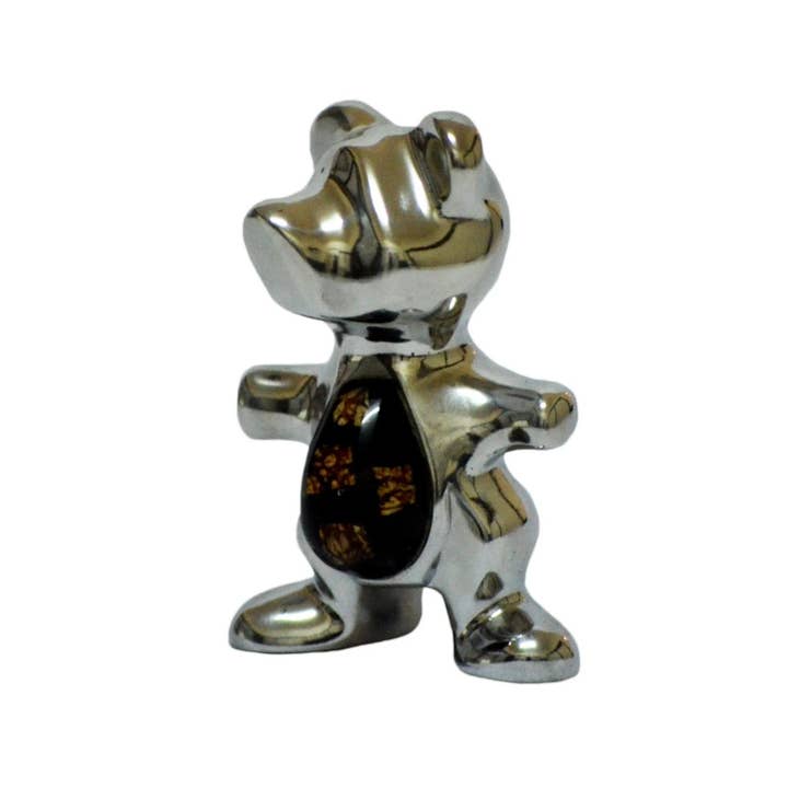 T Bear Mini Figura hecha a mano en aluminio reciclado para venta al por mayor de Handcrafted Gift
