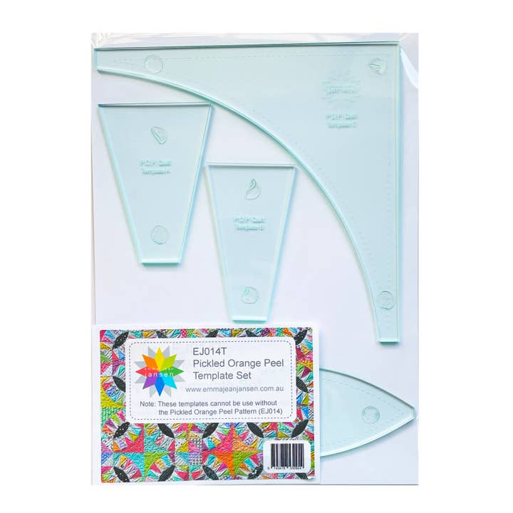 • Wholesale - Pickled Orange Peel Quilt Template Set for wholesale by emma jean jansen