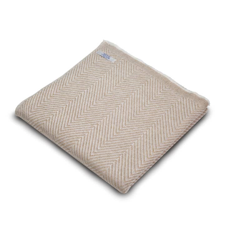 BNB Crafts Inc. - Wholesale Throw Blanket - Natural Thick Herringbone Design Cashmere Blanket1