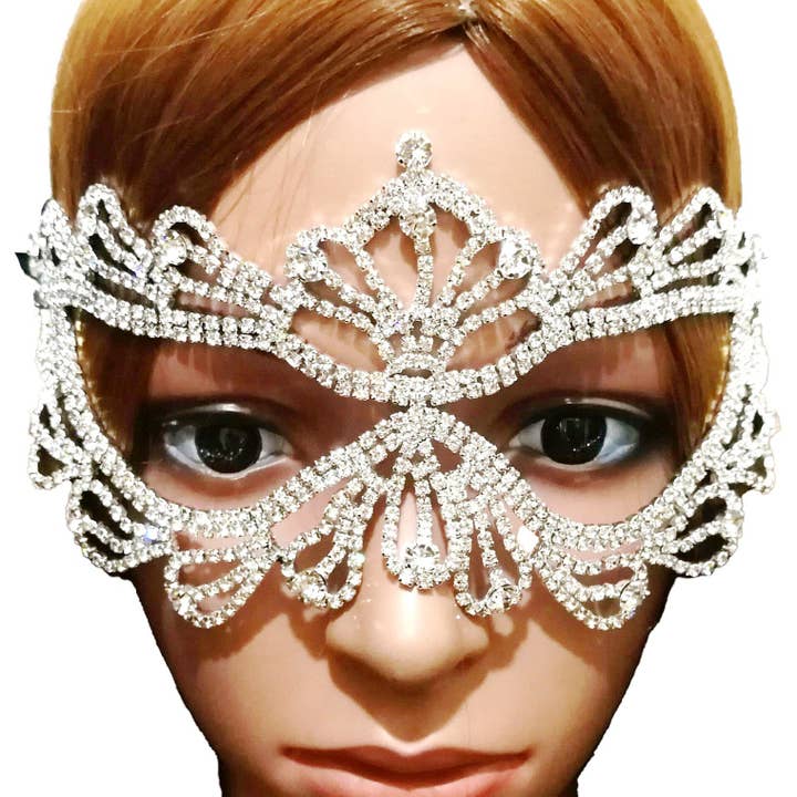 Diacly - Wholesale Costume - Women's - Queen Buterfly Rhinestone Sparkly Masquerade Face Mask