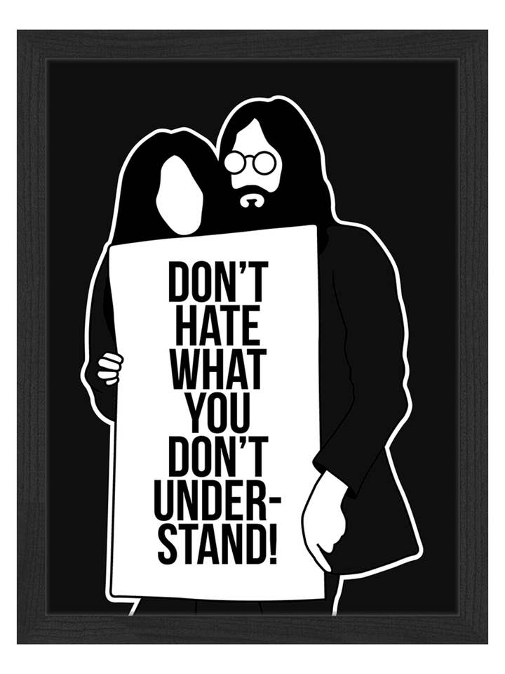 Ne détestez pas l'image. Impression murale avec cadre. pour la vente par Any Image