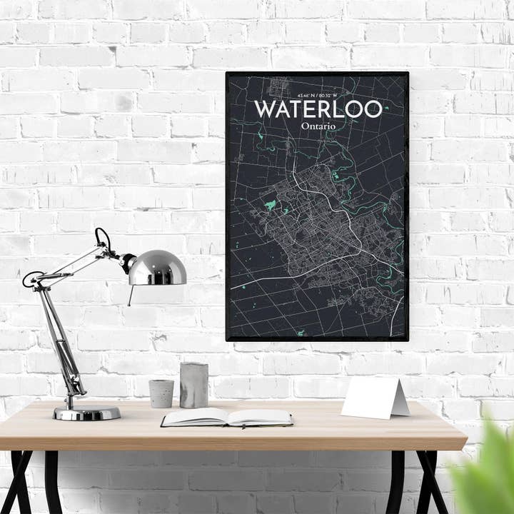 OurPoster.com - Wholesale Poster - Waterloo City Map Poster195