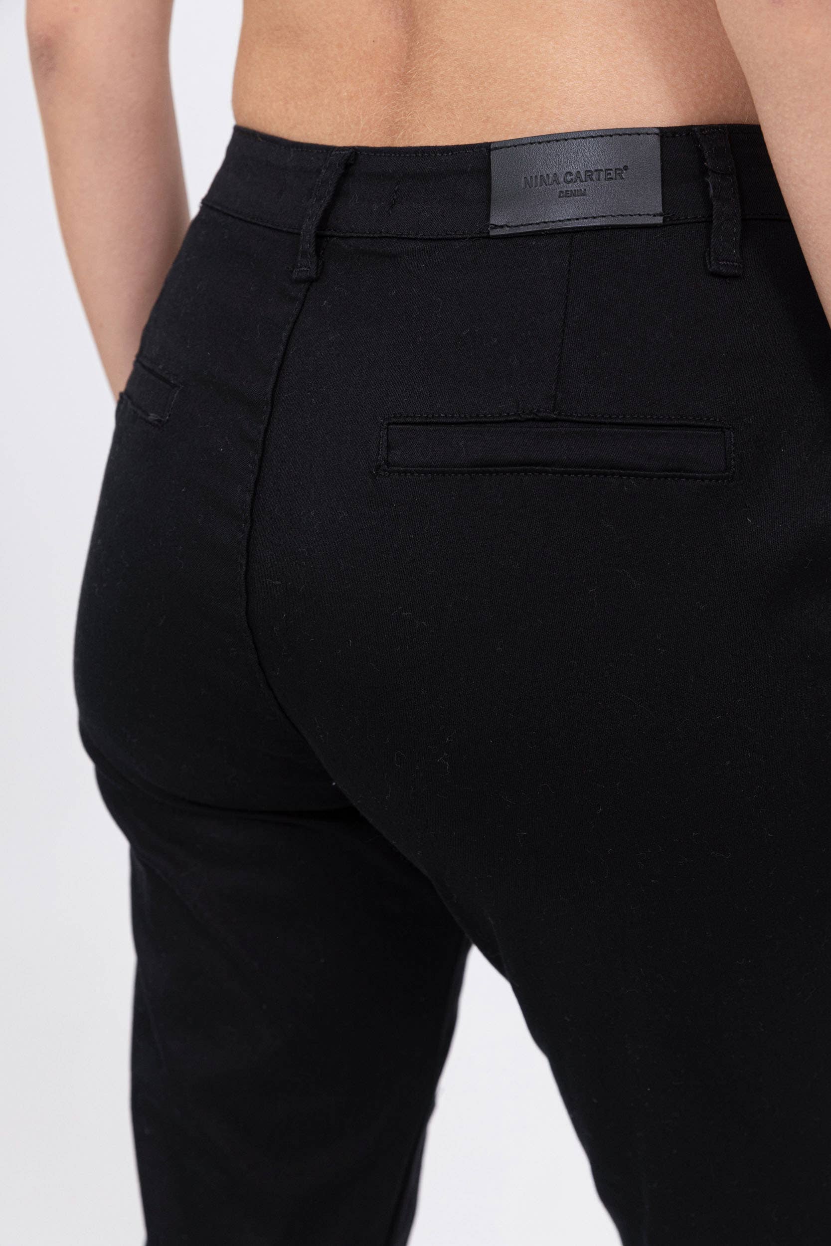 Nina Carter - Vente Pantalon – femme - Pantalon chino stretch taille haute confort Nina Carter J2506