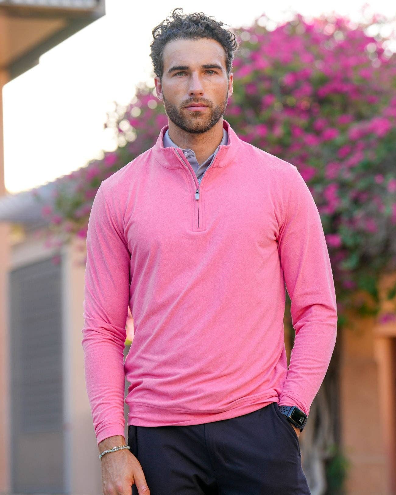 USA Palm – Polo - Homem por atacado – Fecho de 1/4 Mesclado95