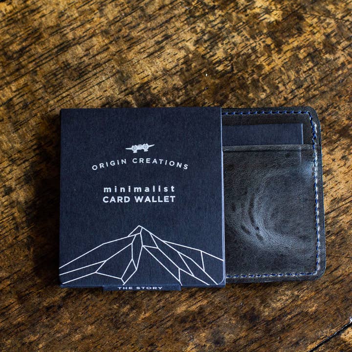 Twin Engine Coffee - Wholesale Pasjeshouder - Uniseks - Kaartenmapje van leer - Electric Black - Artisan Fair Trade9