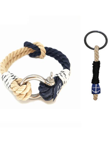 Bran Marion Shackle Nautical Bracelet and Keychain for wholesale by Bran Marion