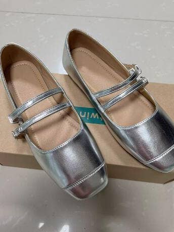 Whisper Mint – wholesale Lågskor - Dam – Mjuk retro fyrkantig tå Mary Jane skor spänne grunda platta
