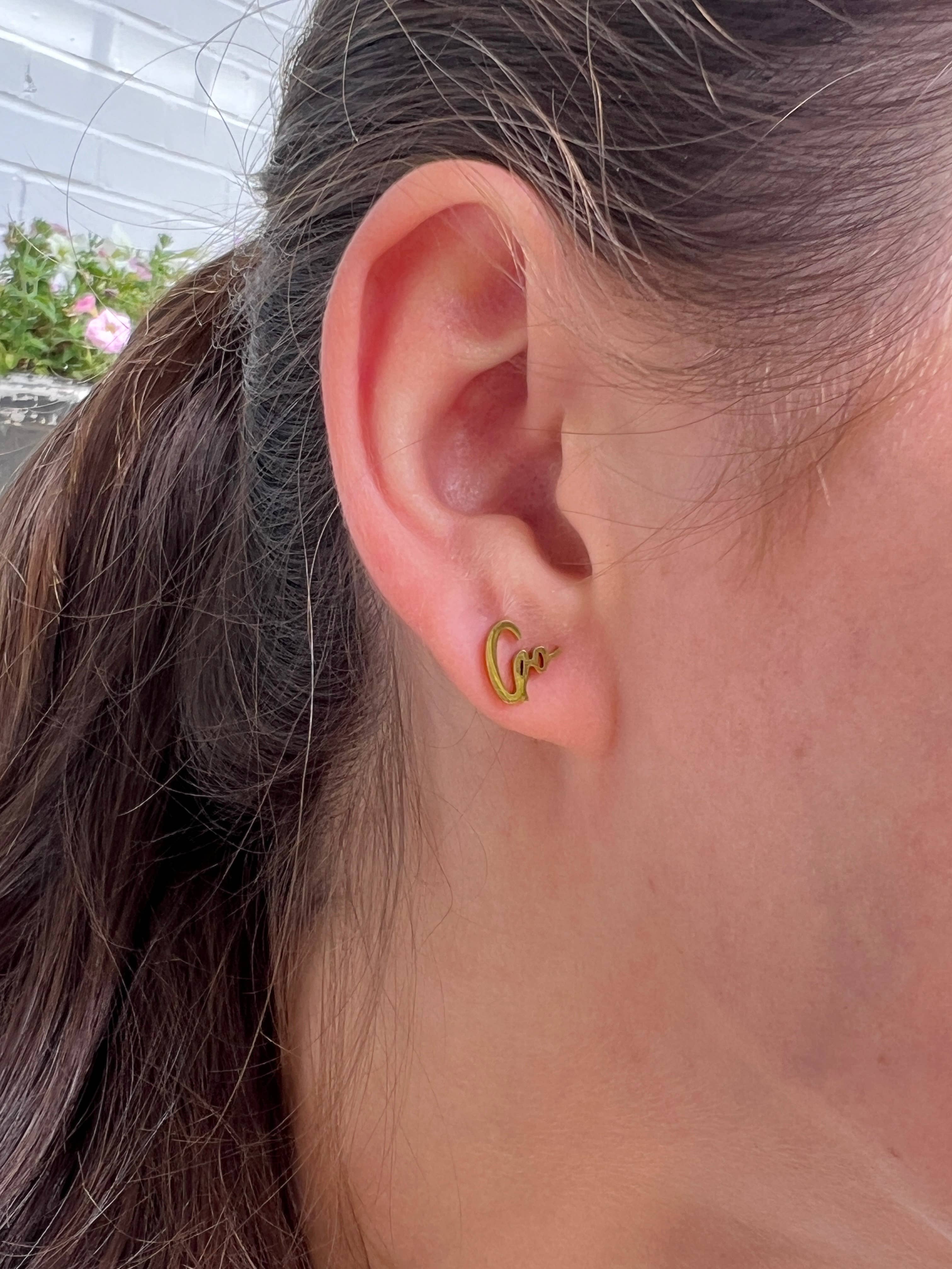 Steele Sloan Designs - Wholesale Stud/Post Earrings - Go Vols Cute Game Day Gold Stud Earrings, Tennessee Gameday2