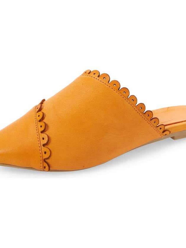 DENVER LEATHER MULE - ORANGE for wholesale by Sheridan Mia
