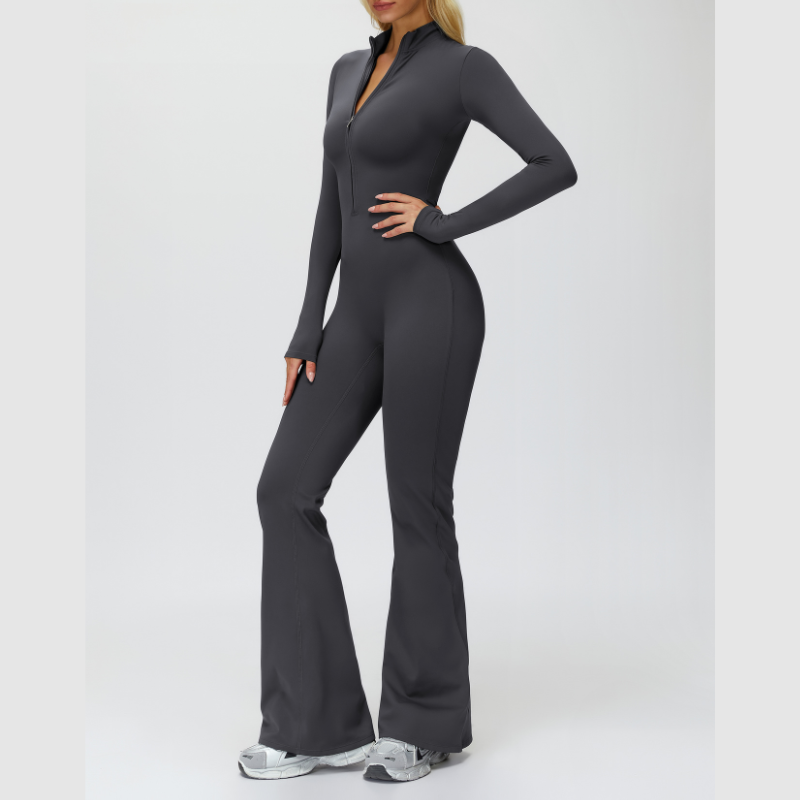 WONDERXFANS – wholesale Unitard – Women′s – Stand-up collar+half-zip sports jumpsuit11
