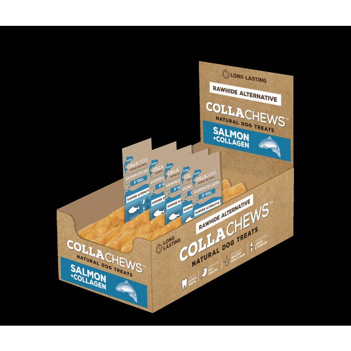 CC 9” Collagen Roll, Salmon PDQ 20ct for wholesale by Alamo Pet Experts