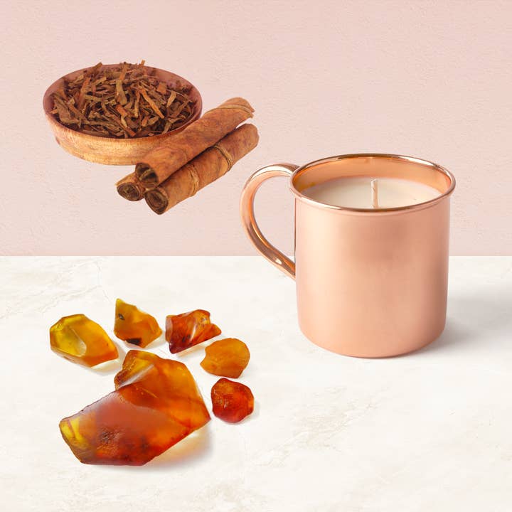 Vim + Vigor Candle Co - Wholesale Jar/Filled Candle - Tobacco + Amber Copper Mug