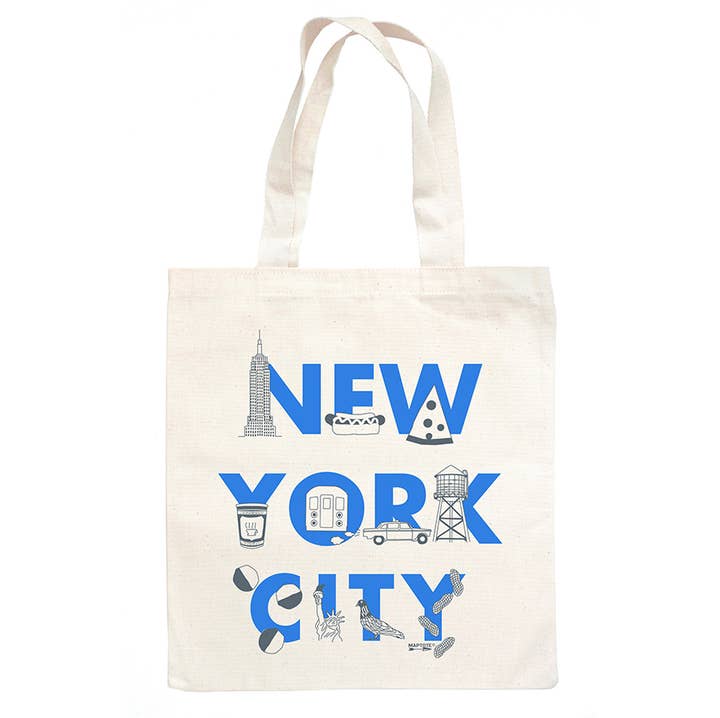 Maptote - Wholesale Grocery/Shopping Bag - New York City Font Grocery Tote0
