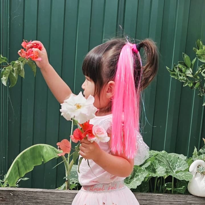 Poppet Locks - Wholesale Hair extensions - Mini Unicorn Ponytail - Barbie Pink 12"3