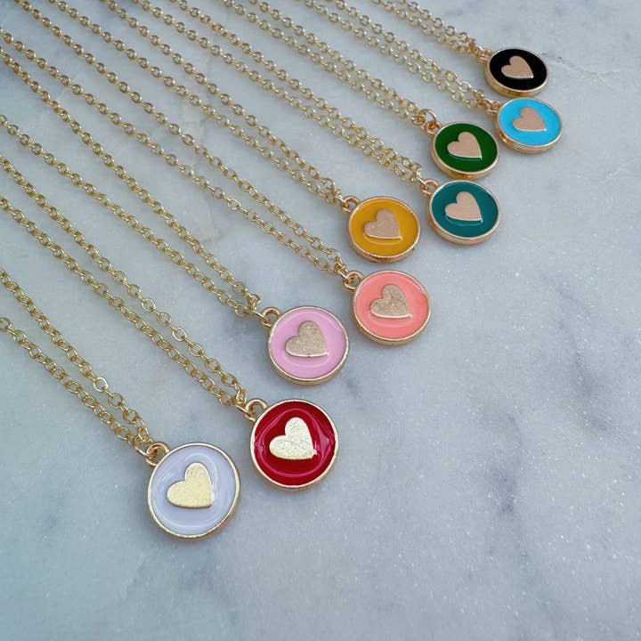 Laalee Jewelry - Wholesale Kids Necklace - Kids - Colorful Heart Necklace, Kid Jewelry, Easter Basket Gift